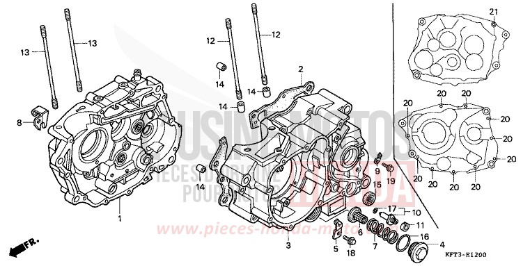 CARTER MOTEUR de City Fly FRIGHT GREEN (G168E) de 1998